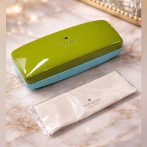 NEW Kate Spade ♠️ Authentic Glasses Case + Lens Wipe